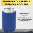 thumbnail image 3 of Can Coolers - 25 pack - 4mm Collapsible Beer Holders To Keep Your Beer Cold - Insulated Cans Holder - Royal Blue, 3 of 5