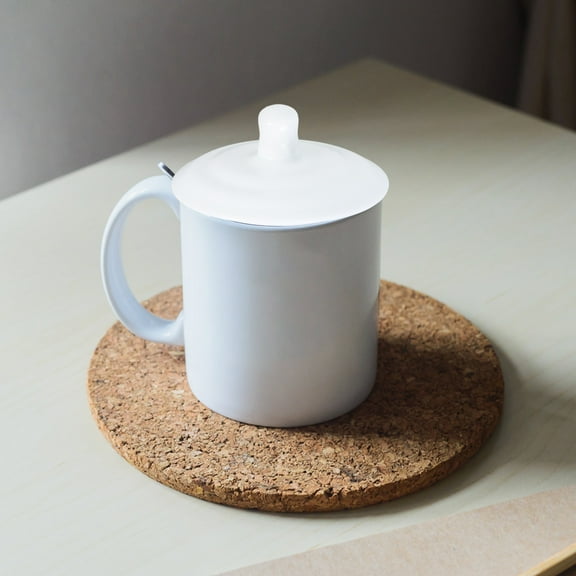 WHAMVOX Replacement Lid For Coffee Mug Ceramic Teacup Cover Reusable Hot Drink Cup Lid Tea Bowl Lid Mug Cover For Home Office And Travel