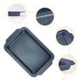 thumbnail image 3 of REGALWOVEN 3 Pcs Baking Sheet Pan, Cookie Sheets for Oven Cooking, Warp Resistant Nonstick Durable Cake Pan Black 14.2*9.1*1.3, 3 of 6
