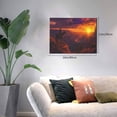 thumbnail image 2 of Balery Sunset Valley Western Cowboy Pattern Canvas Decorative Picture – 30x40in Premium Wall Art, Modern Canvas Print for Home Decor（Horizontal）, 2 of 6