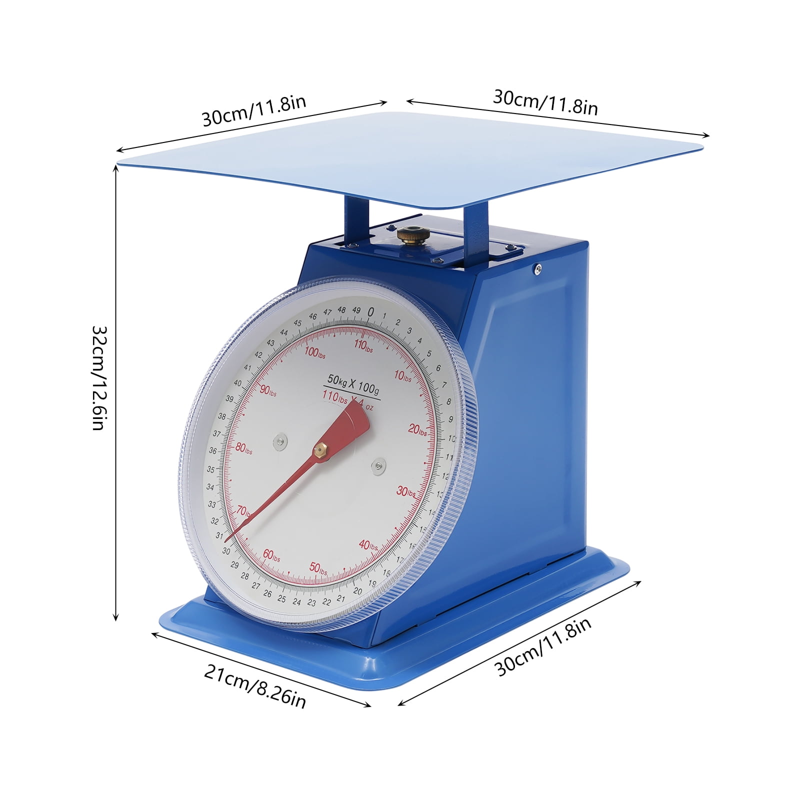 Wildnix Mechanical Scales, High-Quality Iron Construction, Dual-Scale Dial, 110 lbs Capacity, Accurate 0.1kg/0.22lbs Measurements, Easy to Clean, Compact and Portable Design