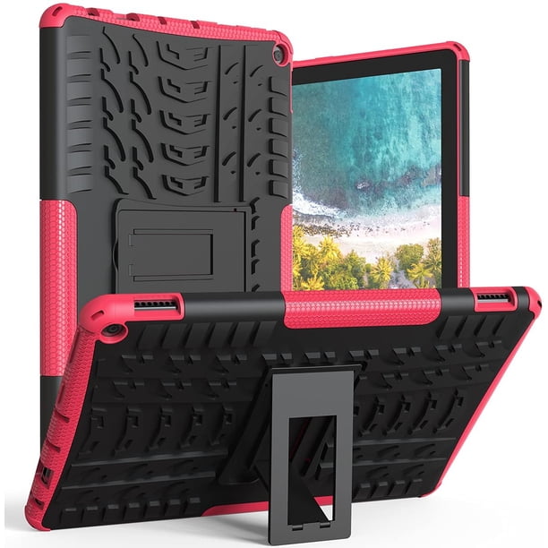 Para funda para tableta FIRE HD 10 2021, resistente, de doble capa, resistente a los golpes, con función atril, funda protectora compatible con funda Fire HD 10 y 10 Plus de 11.ª generación, no para