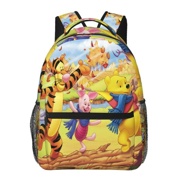 Mochila de Winnie The Pooh para portátil, grande, informal, para hombre y mujer, con correas de hombro ajustables, ideal para viajes, negocios y deportes.
