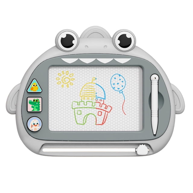 Grey Children Magnetic Drawing Board Color Doodle Erasable Home Magnetic Writing Board Toy For Toddlers Grey