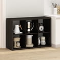 thumbnail image 1 of Furinno HERMITE 6 Cube Kitchen Bakers Rack Island with Storage in Black Oak, 1 of 6
