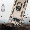 thumbnail image 6 of Decase Rugged Case for Google Pixel 8 Pro with Ring Kickstand Magnetic Car Mount,Soft TPU & Hard PC Anti-scratch Heavy Duty Cover With Screen Protector,Full Body Case for Google Pixel 8 Pro - Gold, 6 of 7