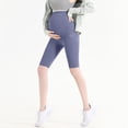 thumbnail image 2 of WMTBSRSW Women's Maternity Shorts Pregnancy Underwear Shhort Leggings Over The Belly Seamless & Supportive Over Bump Blue Large, 2 of 6