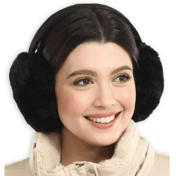 Pamolon PVC Winter Ear Warmers/Covers - Cable Knit Furry Earmuffs for Cold Weather