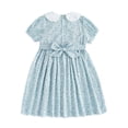thumbnail image 2 of Vestido Curipeer para niñas pequeñas, verano, floral, azul, 2T, 2 of 6