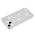 thumbnail image 3 of for iPhone 15 Glitter Case, Cute Bling Sparkle Shiny Slim Soft Silicone Reflective Clear TPU Bumper Women Girls Shockproof Protective Phone Case for iPhone 15, White, 3 of 6