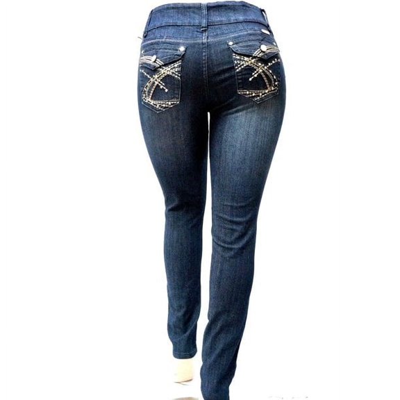 jack david womens plus size jeans stretchy blue denim jean pants