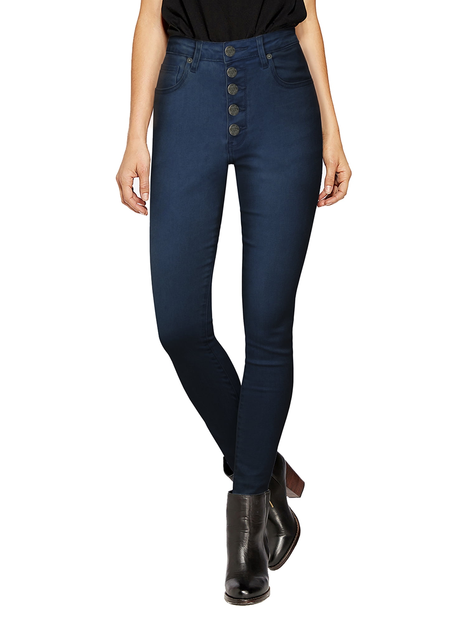 Hybrid & Company Super Comfy HighWaisted Stretch Women 5 Button Jeans