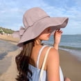 thumbnail image 5 of Shihyeh Women Wide Brim Summer Sun Hat Wired Edge Beach Bucket Fishing Hats Reversible Foldable Travel UV Protection, 5 of 6