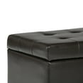 thumbnail image 3 of Cosmopolitan 34 inch Wide Storage Ottoman in Tanners Brown Vegan Leather, 3 of 9