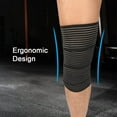 thumbnail image 4 of 2X Extra Long Elastic Knee Wrap Compression Bandage Brace Support Elastic Knee Compression Bandage Wraps,2 x compression bandage support,black, 4 of 8