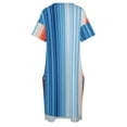 thumbnail image 4 of Warming Stripe: Vestido holgado global con bolsillo, vestido de cumpleaños para mujer, ropa estética., 4 of 6