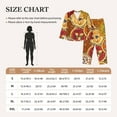 thumbnail image 6 of Kll Pies Print Women'S Long Sleeve Pajamas With Pants Sleepwear Loungewear 2 Set-Small, 6 of 9