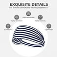 thumbnail image 3 of Rocae Navy Blue And White Stripes for Elastic Exercise Headband for Men and Women Moisture Wicking Athletic Sweatbands Summer Accessories Elastic Bands, 3 of 9