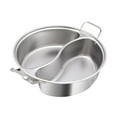 thumbnail image 2 of Tnarru Shabu Shabu Divider Hot Pot Divided Hot Pot Kitchen Cooker Soup Cookware Steamboat Hotpot Cooker for Party Restaurant Camping M, 2 of 8