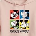 thumbnail image 3 of Disney - Mickey Colorblock Grid - Juniors Cropped Pullover Hoodie, 3 of 5