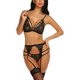 thumbnail image 1 of Conjunto de lencería para mujer con encaje, cinturón de peluche, babydoll, body con liguero Zhivalor WRMH-1293-20, 1 of 4