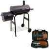 Char-Broil American Gourmet Offset Charcoal Smoker With Mr. Bar-B-Q Tool Set Value Bundle