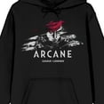 thumbnail image 2 of Arcane Vi in Black and White Logo text on Black Adult Hoodie-5XL, 2 of 4