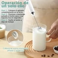 thumbnail image 5 of Espumador de Leche Eléctrico, Mini Máquina de Espuma de Mano, Recargable por USB de 3 Velocidades, Mezcladora de Bebidas con 2 Batidores para Café a Prueba de Balas, Capuchino, Matcha, Chocolate Calie, 5 of 5
