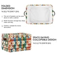 thumbnail image 2 of Yayeee Canvas Storage Basket with Handles for Shelves Fabric Bins Closet Organizer, Green Checkered Daisy, 2 of 8