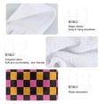 thumbnail image 4 of Haosy 2 Pack Kitchen Wash Cloths with Hanging Loops Absorbent Absorbent Quick Drying Hand Towels, Pink and Orange Checkered, 4 of 7