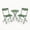 Green, variant on Arc-Back Metal 3-Piece Patio Bistro Set, 2 Chairs and Round Table for Outdoor Garden, Green
