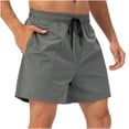 thumbnail image 1 of Yuyuzo Shorts de Course pour Hommes Gym Entraînement Shorts Athlétiques Ajustés Exercice Randonnée avec Poche, 1 of 5