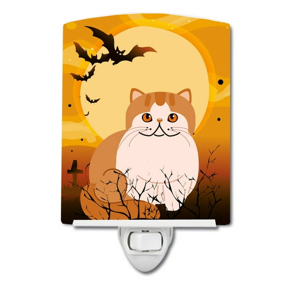 Halloween Exotic Shorthair Cat Ceramic Night Light