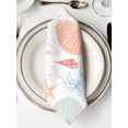 thumbnail image 2 of Cloth Napkins 1 Piece - 20x20 Inches, Orange Red Blue Coastal Nautical Washable Reusable Table Napkins, Beach Sea Turtle Ocean Coral Starfish Soft Absortbent Dining Napkin for Party Wedding Hotel, 2 of 8