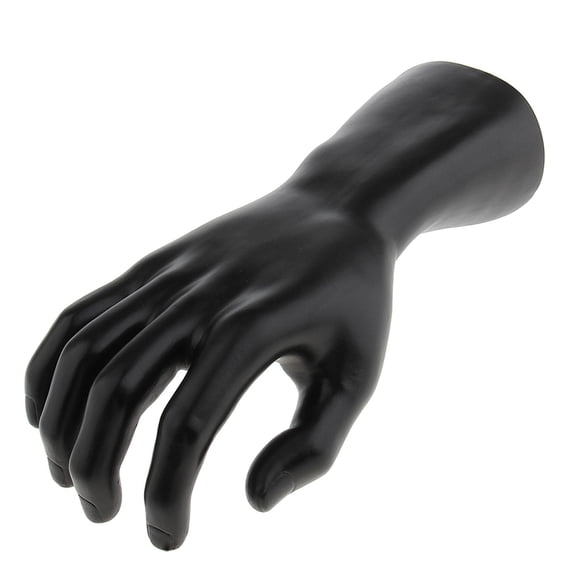Maniquí de exhibición de joyería para hombre, pulsera, reloj, anillo, soporte para mano derecha, soporte de tienda Mano de hombre negro