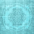 thumbnail image 1 of Ahgly Company Indoor Square Persian Light Blue Traditional Area Rugs, 5' Square, 1 of 4