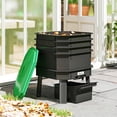 thumbnail image 2 of Outsunny 4-Tray 7.4 Gal Outdoor & Indoor Worm Composter Bin, Dark Green, 2 of 10