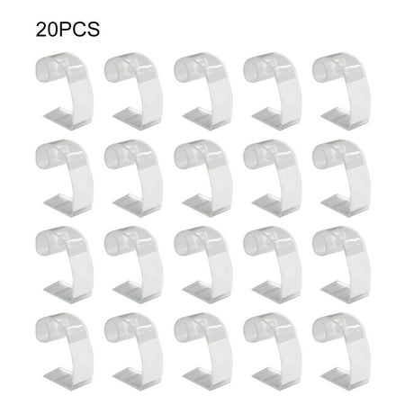 

20pcs Table Skirting Clip Banquet Party Meeting Picnic With Hook And Loop Holder
