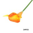 thumbnail image 2 of kurtrusly 24 Pieces artificial Flower Cute Solid Color Decorative Simulation Wedding Party Bar Artificial Flowers Branch Plant Orange, 2 of 9
