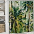 thumbnail image 6 of Orinice   Shower Curtain Sets with Rugs Palm Tree Bathroom Set with Non-Slip Rugs Toilet Lid Cover and Bath Mat Tropical Plant Shower Curtain with 12 Hooks,Durable Bathroom Decor Set 36x72, 6 of 7