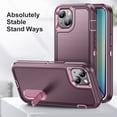 thumbnail image 3 of for iPhone 15 Plus Case, iPhone 15 Plus Phone Case with Built in Kickstand, Shockproof/Dustproof/Drop Proof Heavy Duty Military-Grade Rugged Protective Cover for iPhone 15 Plus,Purple, 3 of 9