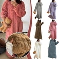 thumbnail image 3 of QHUDLV Womens Coral Velvet Nightgowns Long Sleeve Sleepwear Winter Thickening Full Shirts Length Sleep, 3 of 5