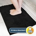 thumbnail image 3 of Muddy Mat® | Super Absorbent Door Mat Indoor, Microfiber Quick Dry Chenille Entryway Rug, Non-Slip Front Door Mat, Indoor Mats for Entryway, Machine Washable Pet Rug, Black 24"x120", 3 of 6