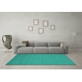 thumbnail image 3 of Ahgly Company Machine Washable Indoor Rectangle Abstract Turquoise Blue Contemporary Area Rugs, 7' x 10', 3 of 4