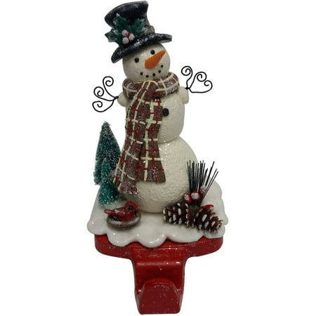 holiday time christmas decor snowman stocking holder holiday time christmas decor snowman stocking holder