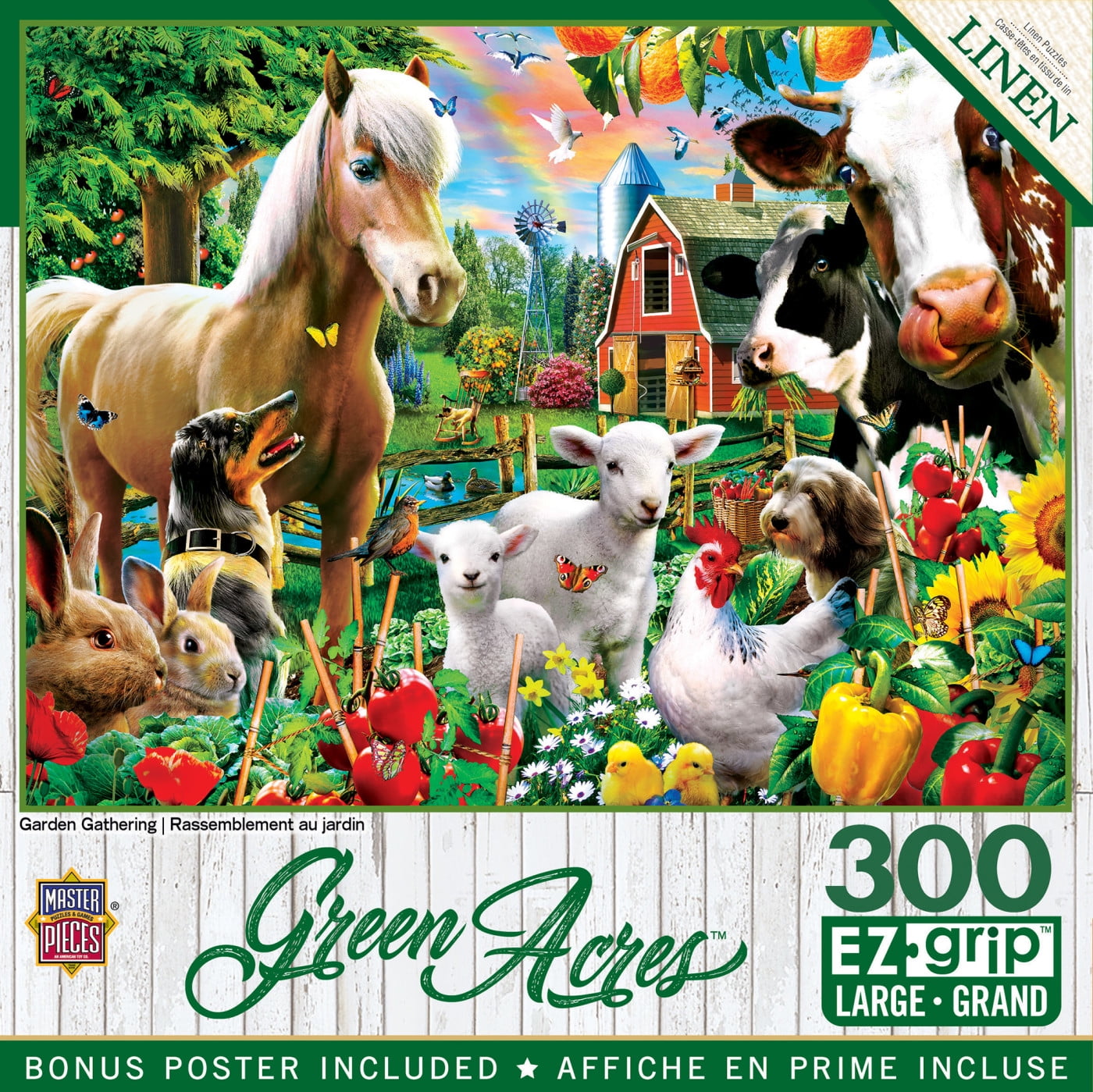 MasterPieces 300 Piece EZ Grip Jigsaw Puzzle Garden Gathering 18"x24"