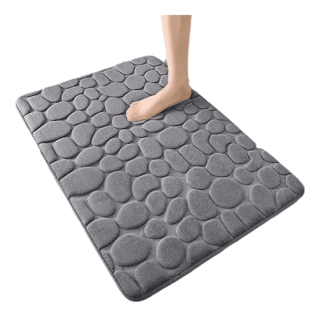 Tapete Baño Ultra Suave Antideslizante Absorbente De Agua Xtellar gris
