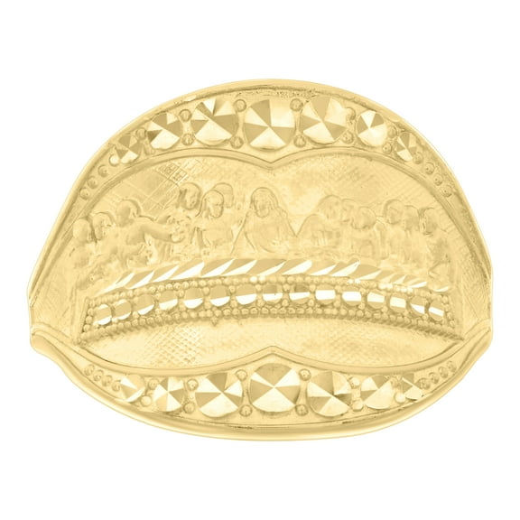 10kt 10k Yellow Gold Womens Last Supper Religious Ring