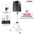 thumbnail image 3 of Adjustable Speaker Stand 31-54 Inch, Heavy Duty PA DJ Tripod Stand with 35mm Insert, 132lbs Capacity for Indoor Outdoor Use, 3 of 10