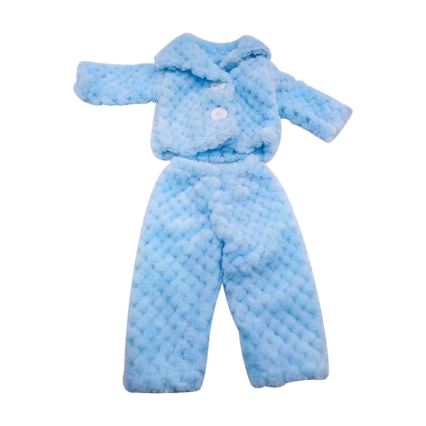 Juguetes Para Niño Chaleco de terciopelo para muñeca de invierno de 18 pulgadas, chaqueta vaquera, conjunto de tres piezas, mono, accesorios de ropa para muñeca renacida Juguetes Para Bebe 1 Año